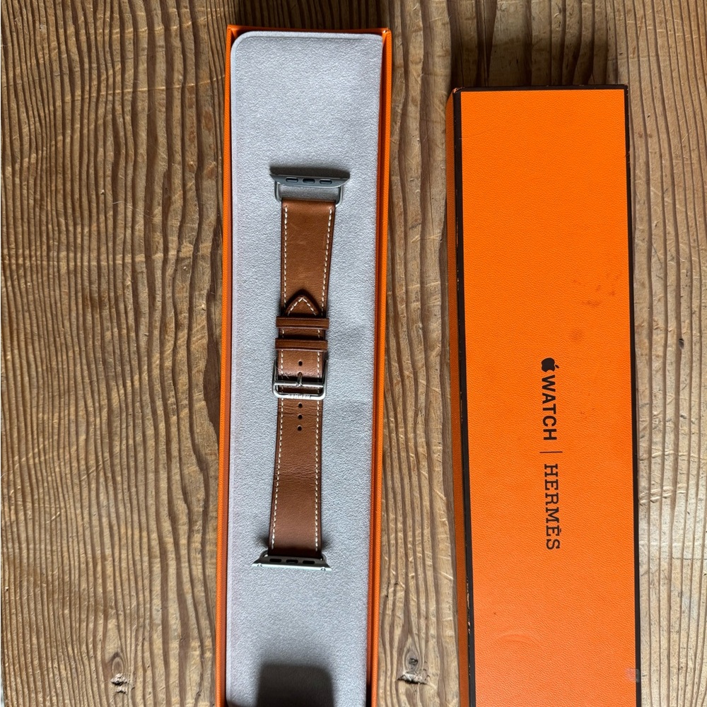 Hermes Paris leather Apple Watch band 40mm